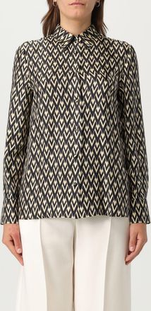 Valentino Camicia classica Valentino in seta con stampa monogram