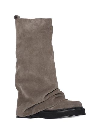 The Attico Womens Boots Beige Suede Leather