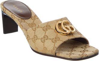 Gucci Double G Gg Canvas Sandal