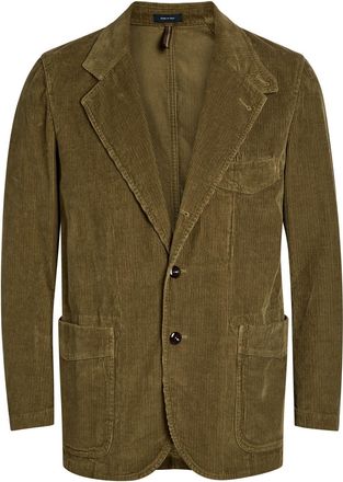 Drake's Drakes Corduroy Blazer - Khaki - 52 (IT52 / XL)