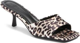 Open Edit Charlie Sandal in Ivory Snow Leopard at Nordstrom, Size 9