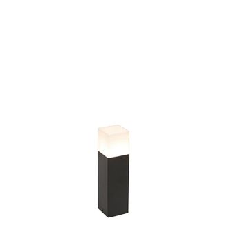 QAZQA Qazqa Estaca Para Exterior De Cristal Opal Negro 30 Cm Con Punta