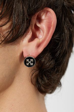 Off-white Single Earring, Mens, Silver