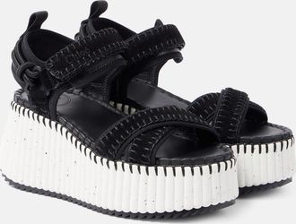 Chloé Nama suede platform sandals