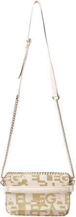 Ga&euml;lle Paris Mini Schoudertas Natuurlijk Beige Logo - Dames - Schoudertassen - Beige - ONE Size - Tassen