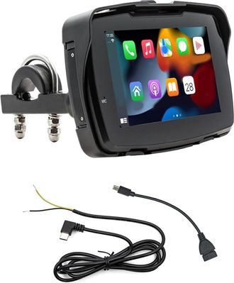 OEM Reproductor Mp5 Universal Para Motocicleta De 5 Pulgadas, Port&aacute;til, Sin Carplay, Alta Definici&oacute;n, Pantalla T&aacute;ctil Resistente Al Agua Ip65