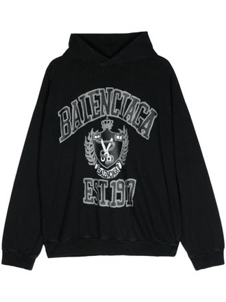 Balenciaga Felpa con stampa DIY College - Nero