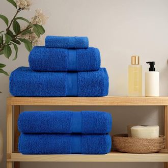Berkfield Home Premium Hand Towels SOLUND 10pcs Blue 50x100cm 600gsm