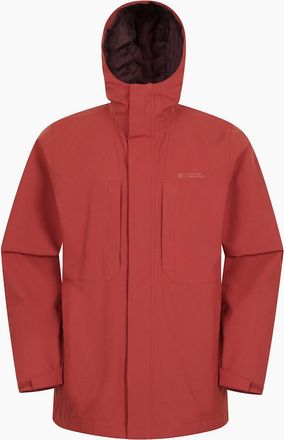Mountain Warehouse Mens Mountain Warehouse Mens Ridge Waterproof Jacket - Red/Orange/Brown - Size: 40/Regular
