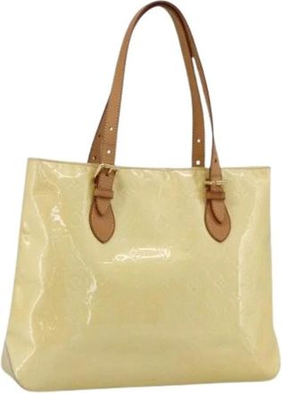 Louis Vuitton Pre-owned Tote Bags, female, Beige, Size: ONE SIZE Pre-owned Vintage Perle Patent Shoulder Bag