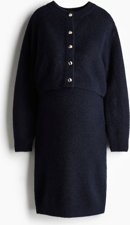 H&M MAMA 2-teiliges Set in Rippstrick - Blue