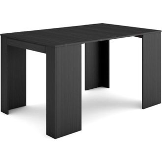 Skraut Home Consolle allungabile, Tavolo consolle allungabile, 140, Per 6 persone, Tavolo da pranzo, Stile moderno, Nero - Skraut Home