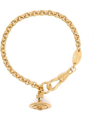 Vivienne Westwood Orb-detail bracelet - women - Brass - OS - Gold