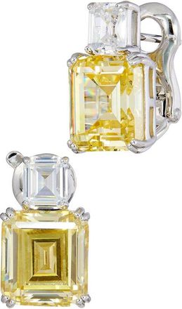 Savvy Cie Jewels Silver CZ Huggie Earrings