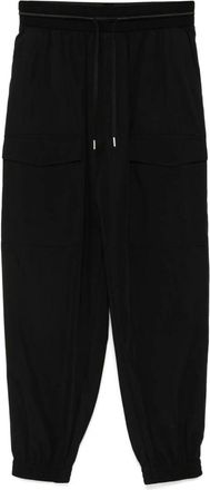 Helmut Lang Sweatpants, male, Black, L, Black Cargo Joggers with Drawstring Waistband