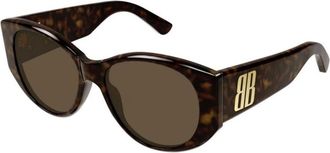 Balenciaga Zonnebrillen - Dames - Zonnebrillen - Bruin - 55 MM - Nylon - Accessoires