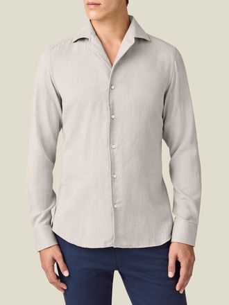 Luca Faloni Sand Cotton (Brushed) Classic Shirt