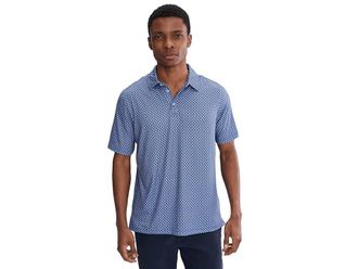 Johnston & Murphy Xc+ Ace Performance Polo Mens Clothing Navy Medallion : 3XL, Polyester/Spandex