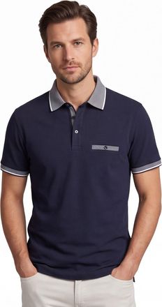 Fynch-Hatton Poloshirt Fynch Hatton contrast boord