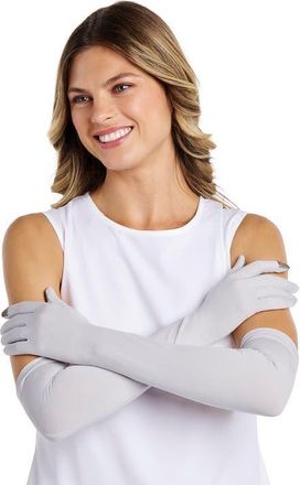 Coolibar Culebra Long Full Finger UV Sun Gloves, UPF 50+ Sun Protection in Sleek Grey at Nordstrom, Size X-Large