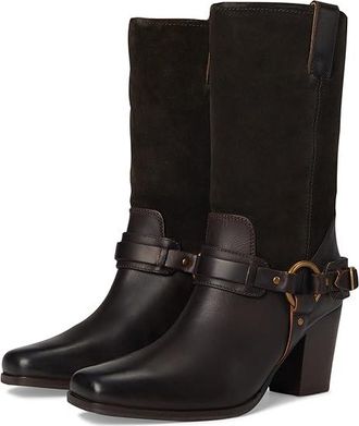 Frye Shiloh Harness Belted Womens Boots Dark Brown : 8.5 B - Medium, Leather