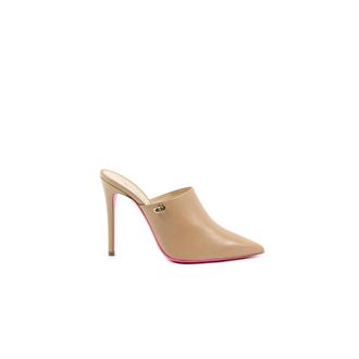 Dee Ocleppo Luxe Kameel Leren Hoge Hak Sandalen - Dames - Muiltjes - Bruin - 38 EU - Leer - Schoenen