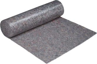 Relaxdays Relaxdays - 10 Vellones De Pintor, Cubre Suelos, 1 M X 50 M = 50m&sup2;, Antideslizante, Impermeable, 220g/m&sup2;, Gris