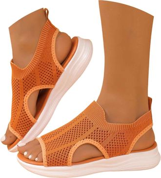 Generic Sandals for Women Orthopedic, Sandals with Arch Support Summer Slip on Ladies Wedge Slingback Walking Slip on Platform Shoes Casual Beach Slingback Co