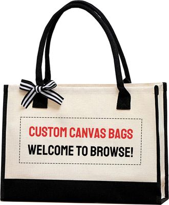 Generic Personalized Gifts for Women - Jute/Canvas Tote Bag, Custom Bags for Christmas Birthday Gifts Holiday, Gifts for Women, Best Friends - 43CM*30CM*13CM(