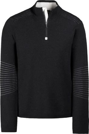 Moorer Sciores trui met halve rits - Zwart