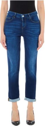 Liu Jo Comfortabele Straight Leg Jeans - Dames - Slim Fit Jeans - Blauw - W27 - Katoen - Jeans