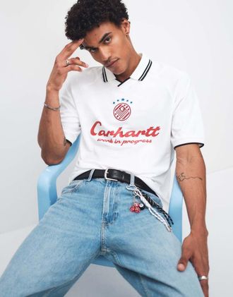 Carhartt Work in Progress Terrace Football - T-shirt bianca-Bianco