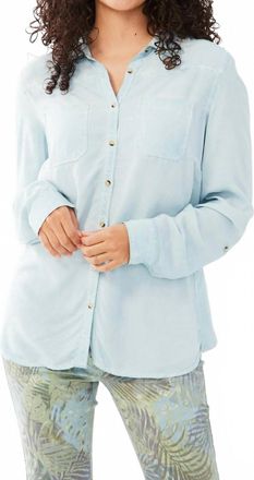 FDJ Giselle Button Down Top In Glass