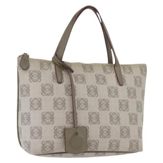 Loewe Pre-owned PVC Leather Hand Bag - Dames - Vintage Handtas - Grijs - ONE Size - Leer - Vintage