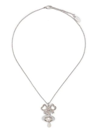 Vivienne Westwood Halsketting verfraaid met kristallen - Zilver