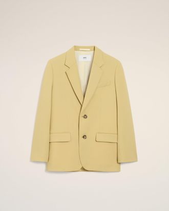 Ami Green Wool Loose Single Breasted Jacket Green - 34 - for Women