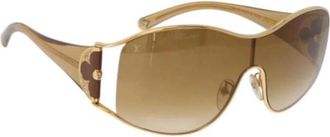 Louis Vuitton Pre-owned Canvas Zonnebril - Dames - Vintage Accessoires - Geel - ONE Size - Vintage