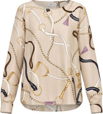 Marella Emmeffetto Blouse - Dames - Blouses - Beige - XL - Overhemden
