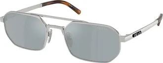Prada PR D53S 1BC40X Mens Sunglasses Silver Size 55