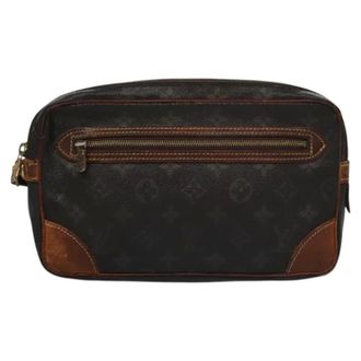 Louis Vuitton Pre-owned Canvas clutches - Dames - Pre-owned - Bruin - Maat: ONE Size Leer