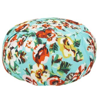 Vent de Boh&egrave;me Coj&iacute;n de meditaci&oacute;n con estampado de flores azul
