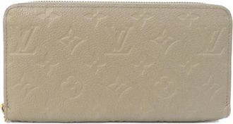 Louis Vuitton Tourterelle Leather Long Wallet (Bi-Fold) (Pre-Owned)
