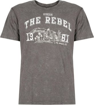 Guess T-shirt Girocollo - - Tops - Uomo - Grigio - S