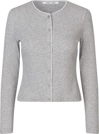 Sams&oslash;e & Sams&oslash;e Lange Mouw Vest in Stijl 7542 - Dames - Vesten - Grijs - S - Truien & Vesten
