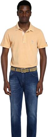 Mason's Leopardi Delamere Polo in Piquet - Heren - Polos - Oranje - 2XL - Katoen - Tops