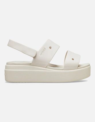 Crocs Womens Brooklyn 4U Womens Wedge Sandals - White/White - Size: 8
