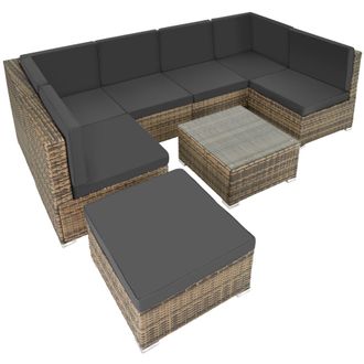 TecTake Garden Furniture Venice in Natural | Size: Large