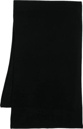 Allude Plat Gebreide Sjaal - Dames - Wintersjaals - Zwart - ONE Size - Kasjmier - Accessoires