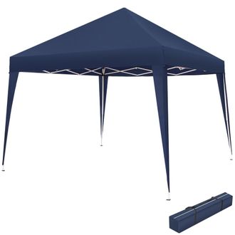 TecTake Carpa 3 x 3 m bolsa de transporte, cuerdas tensoras y piquetas azul