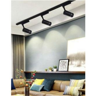 Trade Shop Trade Shop - Proyector De Carril Luz 30w Led Cob Luz 6500k 3000k 4000k Negro Foco F30w-07h